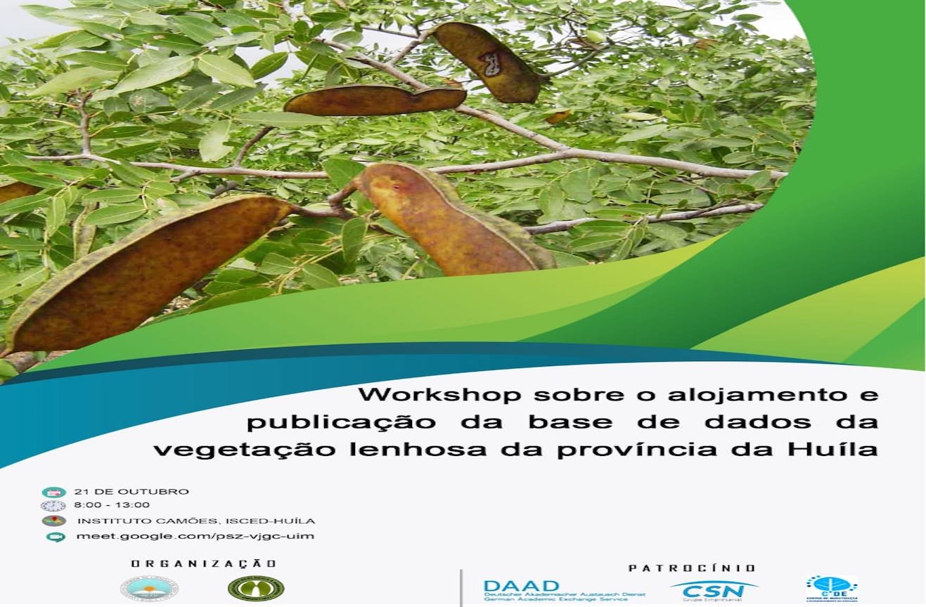 Workshop sobre alojamento e publicação de uma base de dados sobre a vegetação lenhosa da província da Huíla
